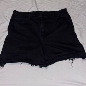 Black American eagle jeans curvy high rise legging dark shortie